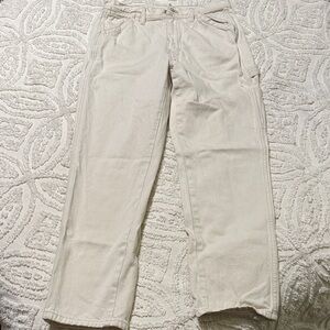AMO Women’s Painterly Cargo Pants in Off-White Size 28
